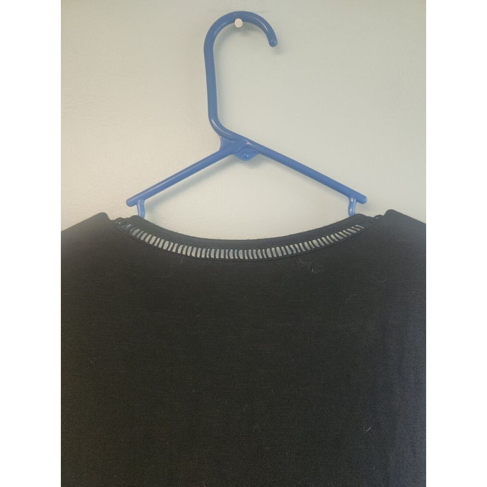 Daniel Rainn Criss Cross Cutout Black Long Sleeve Top Large - Picture 5 of 5